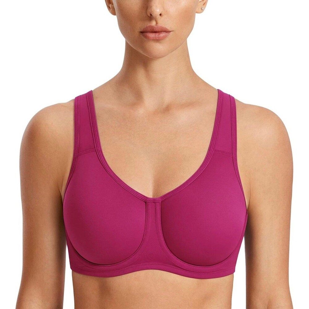 SYROKAN Women's Max Control Underwire Sports Bra High Impact Plus Size #423